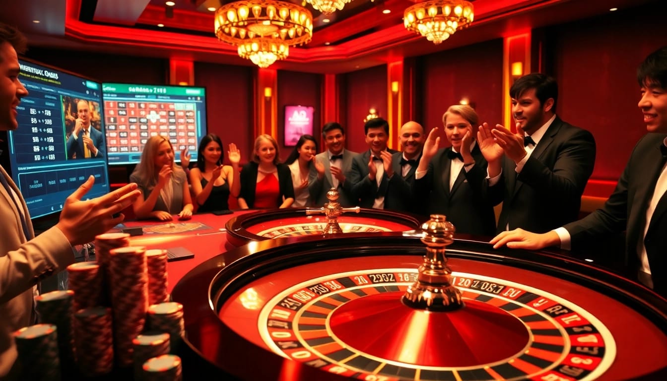 Experience the excitement of gambling with players at a roulette table, featuring https://df999.cn.com/ as the online platform choice.