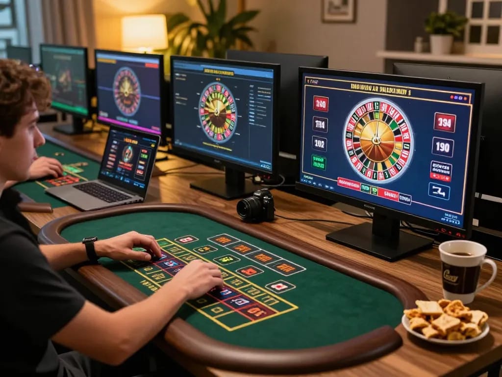 B52 player strategically placing bets on a live dealer game during an exciting online casino session.