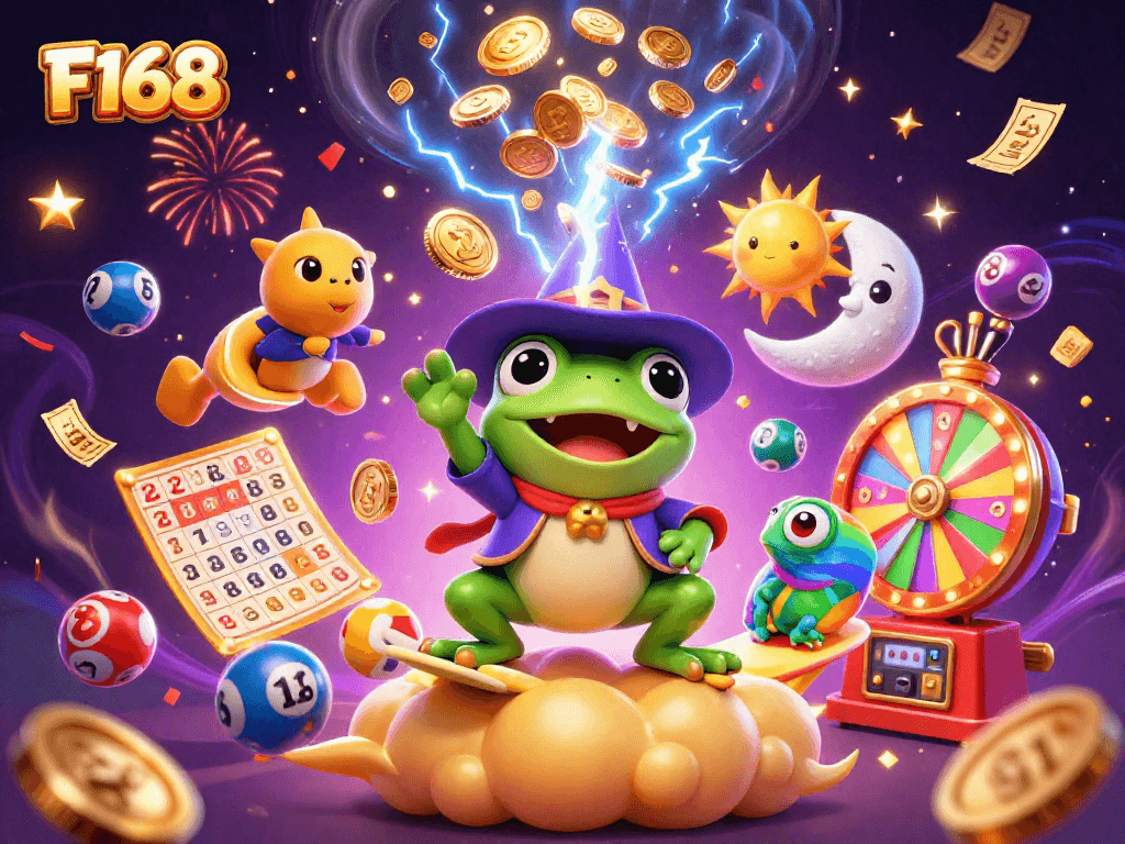 Experience thrilling F168 gaming with enchanting characters and dynamic elements creating a vibrant atmosphere.