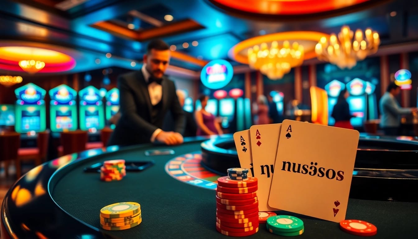 Experience the thrill of Ketquaxoso at a luxurious roulette table in a vibrant casino atmosphere.