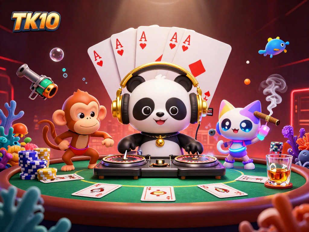 Experience the excitement of betting on TK10, illustrated with vibrant characters and immersive elements.
