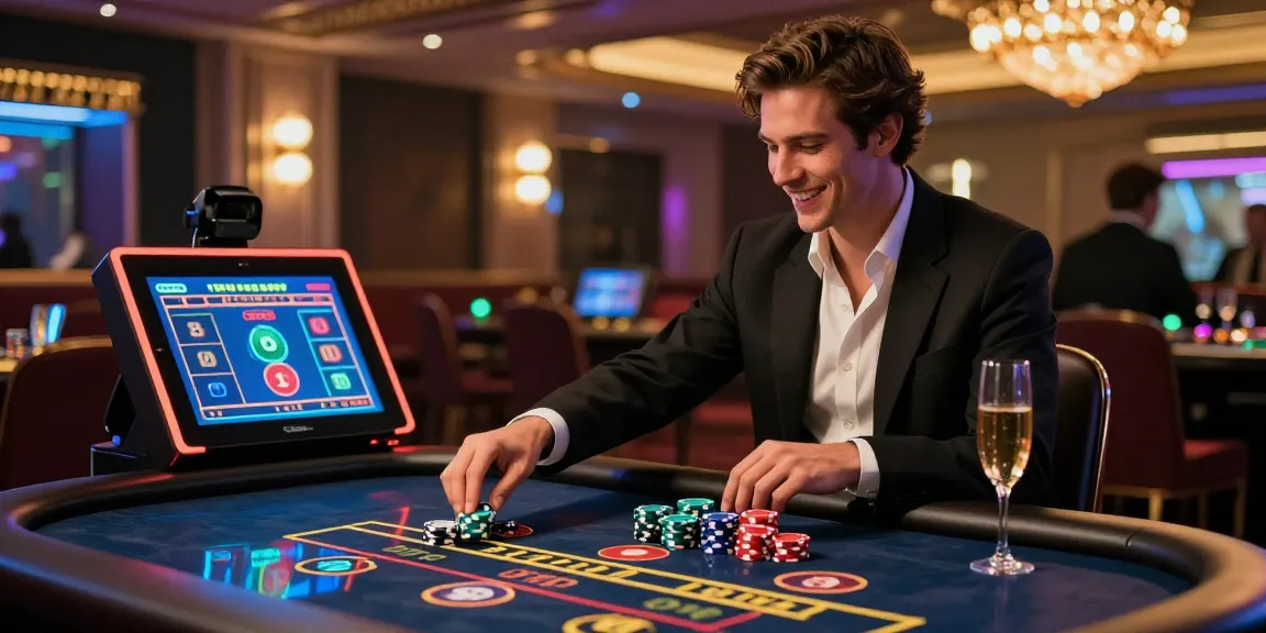 luxury12 di kasino online yang modern dengan pemain menikmati permainan meja mewah dan suasana elegan