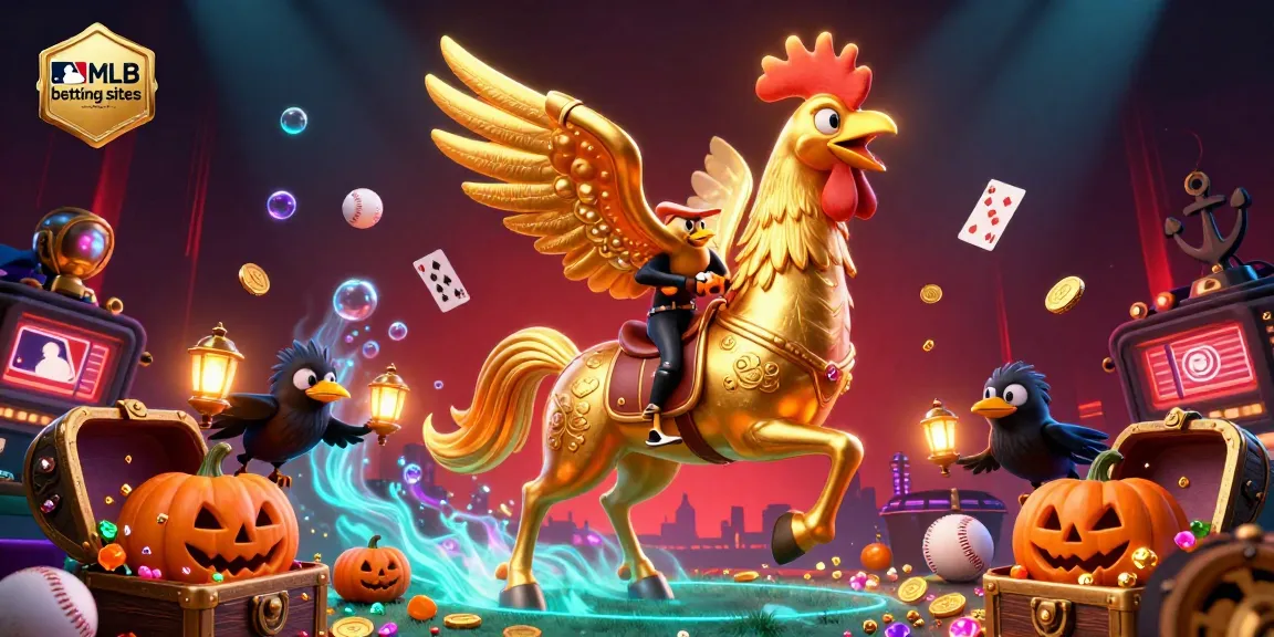 Experience thrilling mlb betting sites with a vibrant casino scene featuring a golden rooster and dynamic sports elements.