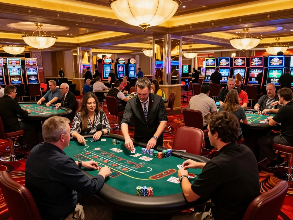 Engaged players at PLANET88 blackjack tables, experiencing dynamic casino gameplay.