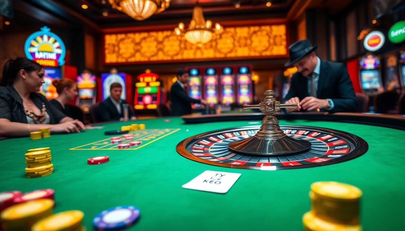 Engaged players experiencing the thrill of ty le keo at an upscale casino table.