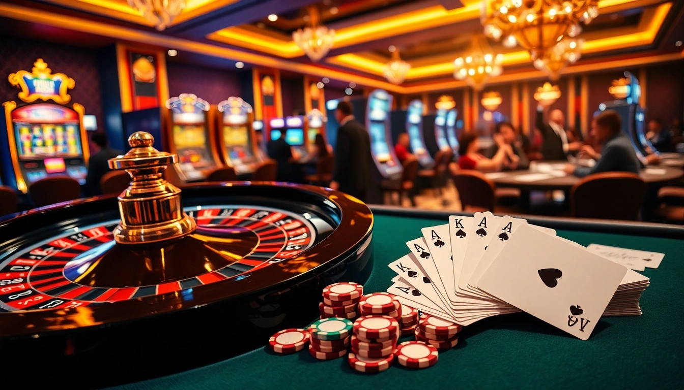 Experience the excitement of gambling with rikbet at a luxurious casino table full of chips.