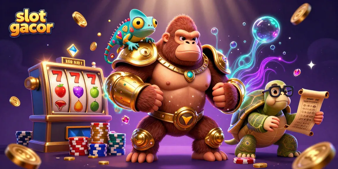 Experience the slot gacor adventure with 3D characters in a casino filled with dynamic slot machines.