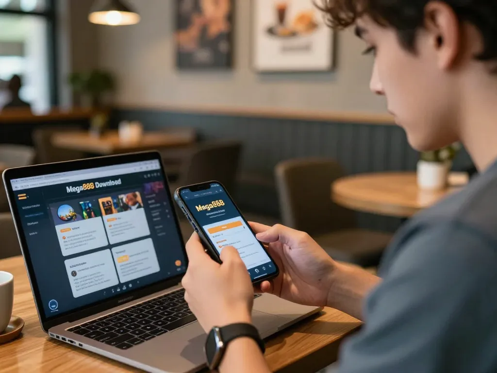 Experience the excitement of Mega888 Download while playing casino games on mobile in a cozy setting.