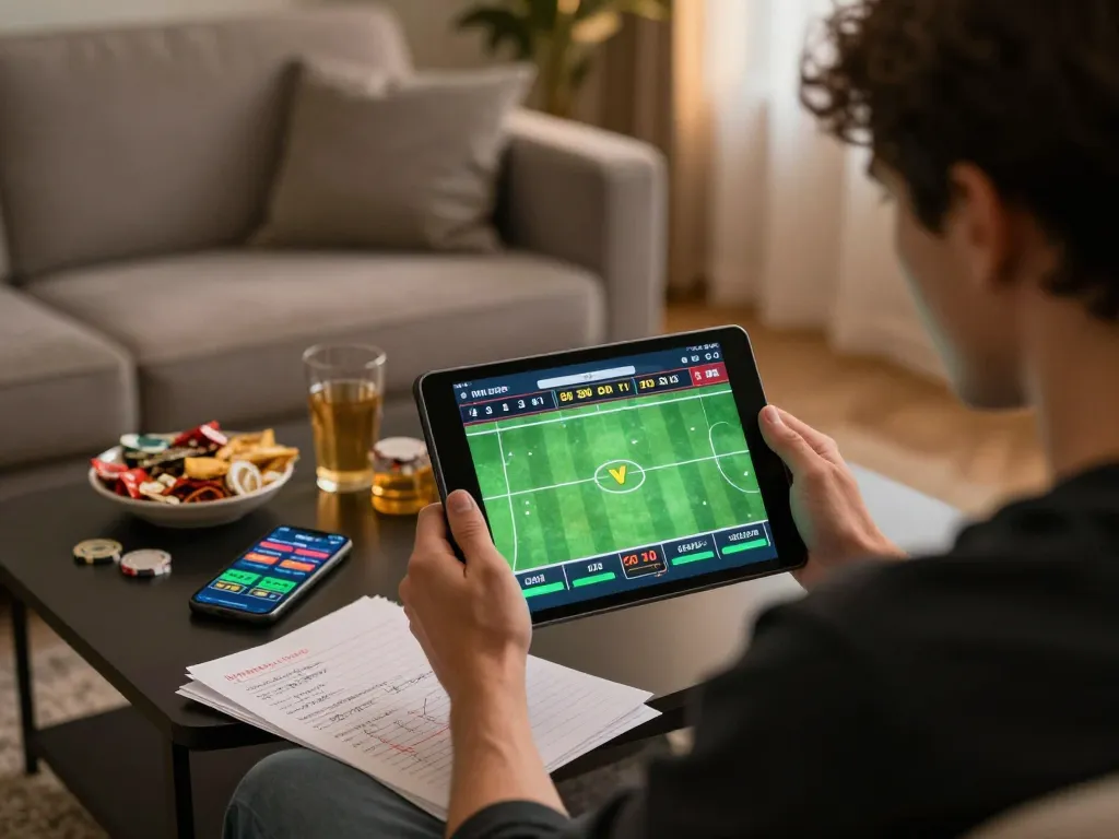 Betting on MMOO sports events while enjoying a cozy home atmosphere with strategic notes