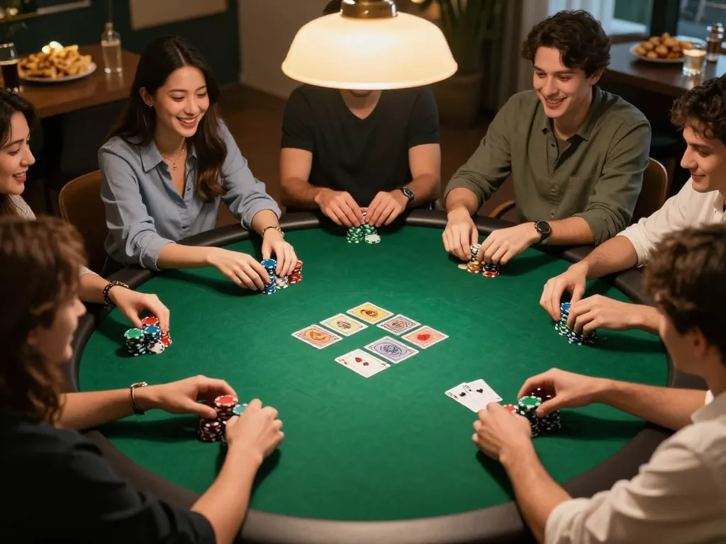 Friends engaging in a thrilling poker game at home with jilipinas strategies in play.