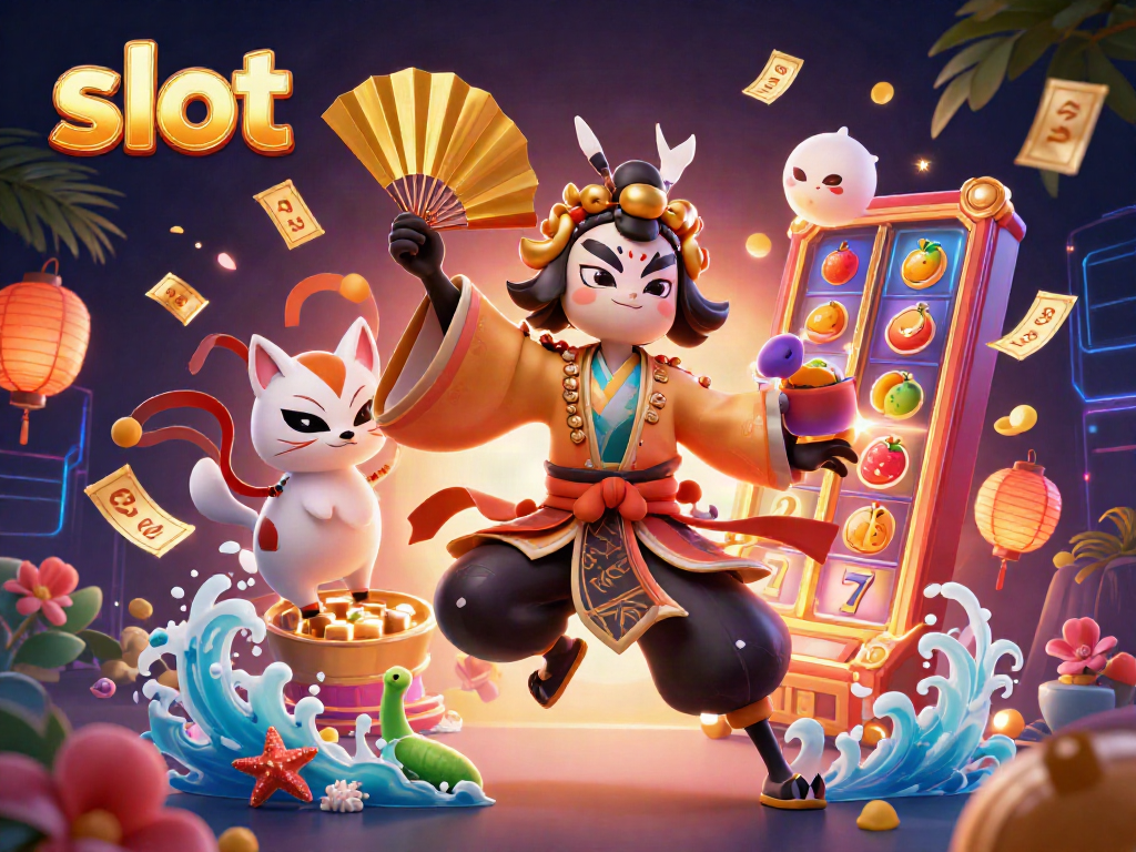 Menangkan permainan slot dengan karakter kabuki dan simbol keberuntungan yang dinamis.