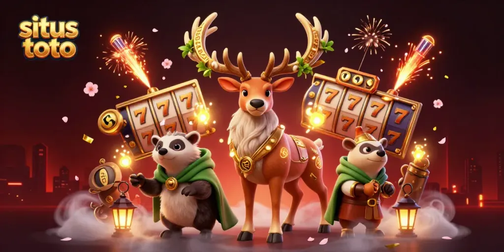 Menangkan jackpot besar di situs toto dengan elemen slot dan karakter yang bersemangat.