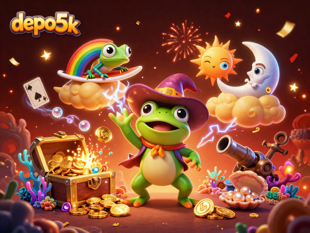 Experience the thrill with depo 5k as you ride the tide of gold and fortune in a vibrant casino world.