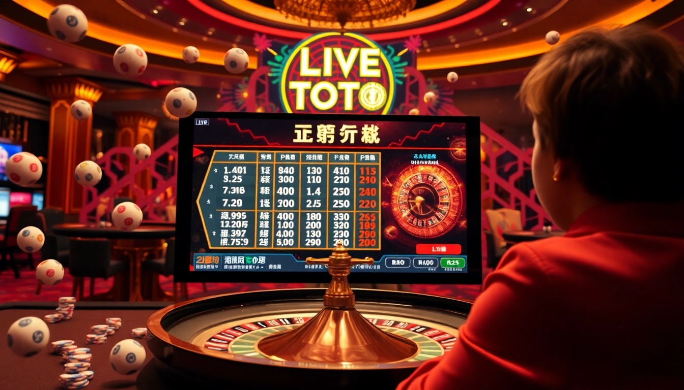 Experience the excitement of Live Toto Macau with real-time lottery draws and vibrant casino visuals.