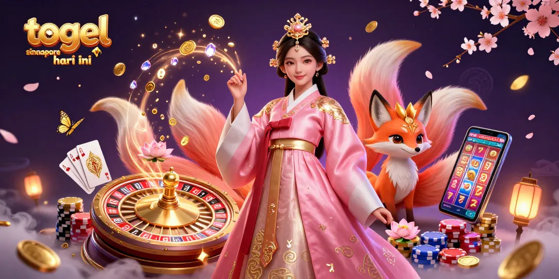 Engage with togel singapore hari ini in this vibrant 3D illustration displaying dynamic casino elements.