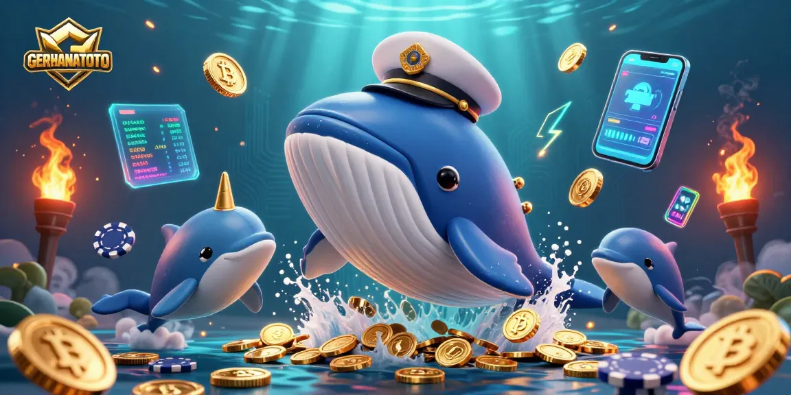 GERHANATOTO menyajikan ilustrasi kasino 3D interaktif dengan karakter laut bermain poker