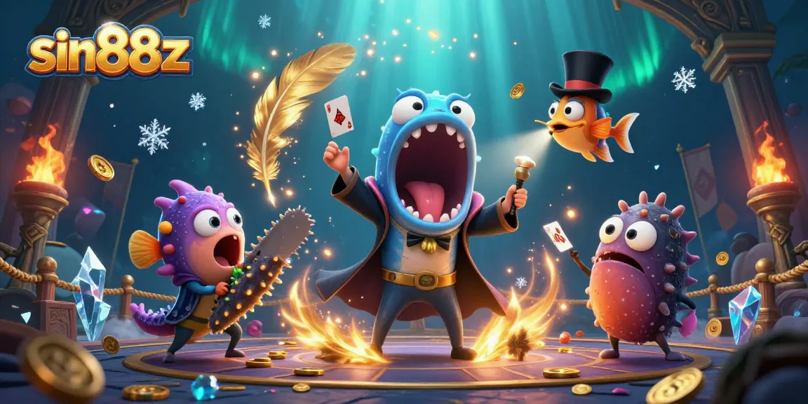 Enhance your betting experience at sin88z with an energetic underwater casino scene featuring magical sea creatures.