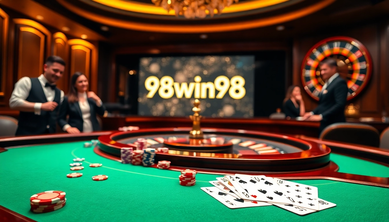 Experience the excitement of 98win98 with thrilling blackjack games featuring skilled dealers and vibrant casino ambiance.