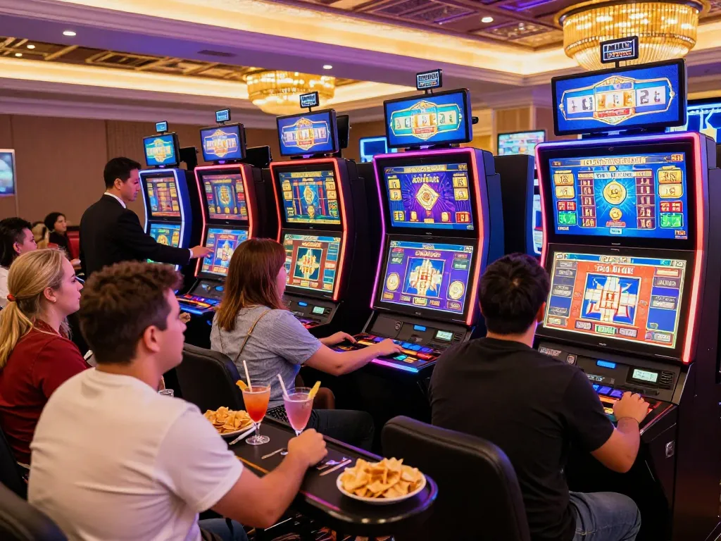 Exciting scene of players enjoying 88aa vip games in a luxurious casino atmosphere.