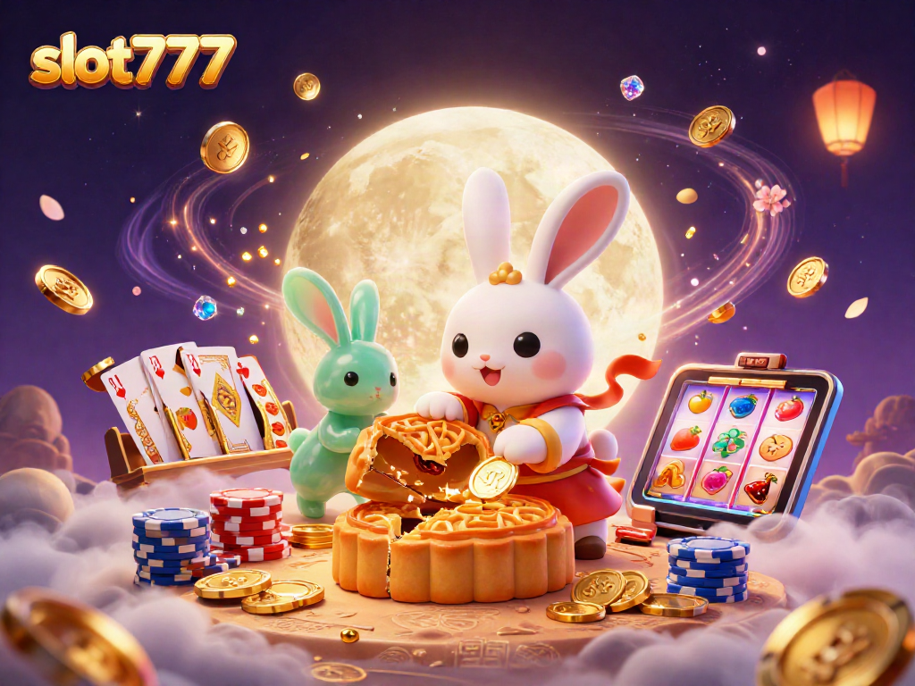 Experience slot777 with vibrant casino-themed lunar imagery showcasing winning moments.