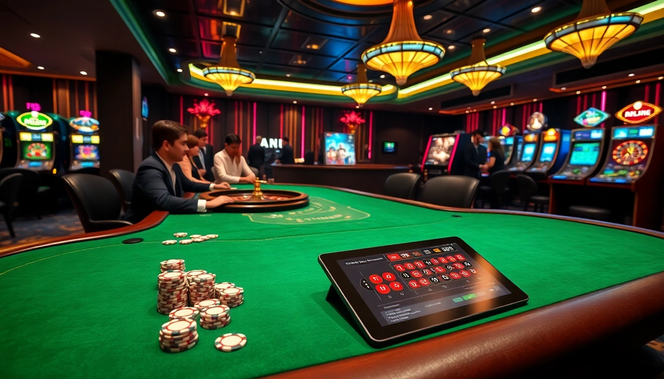 Experience thrilling gaming at RR 88 with vibrant casino tables and engaging players.