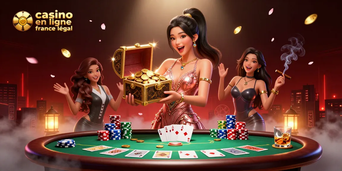 Découvrez le casino en ligne France légal avec une scène de trésor époustouflante et l'excitation du poker.