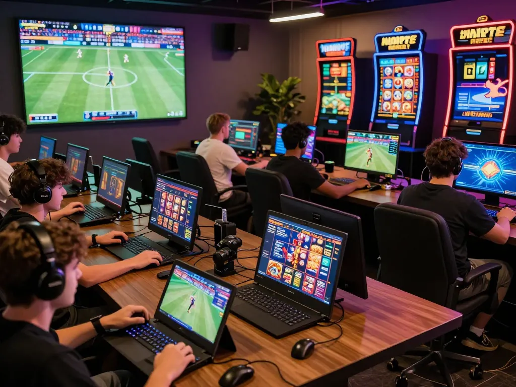 Engaging online gaming experience at https://au88bet.it.com/, showcasing diverse players enjoying slots, sports betting, and live casino.