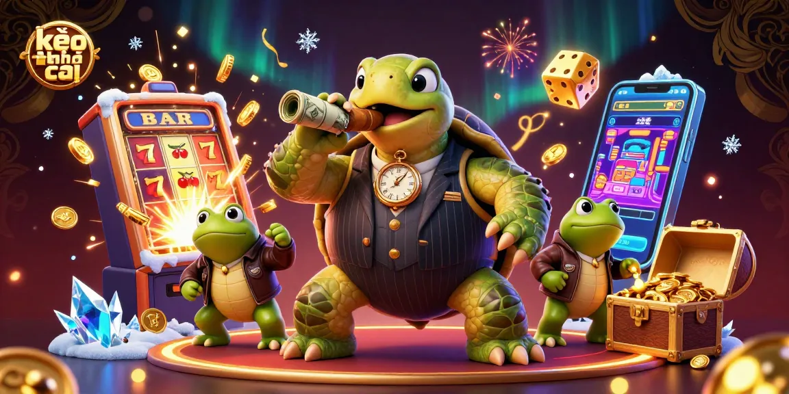 Experience thrilling kèo nhà cái action with vibrant cartoon characters and dynamic casino elements.
