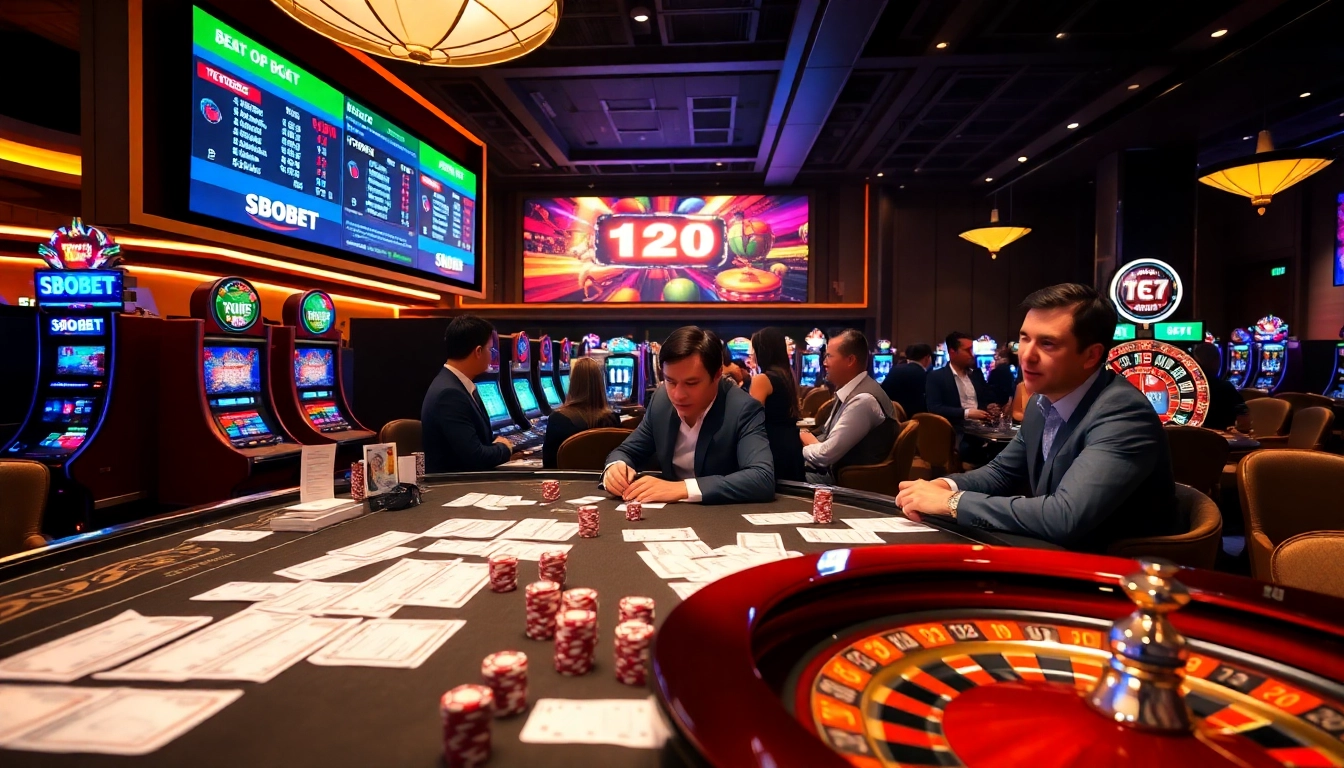 High-stakes betting action at a Situs Judi Bola atmosphere featuring live odds and engaged players.