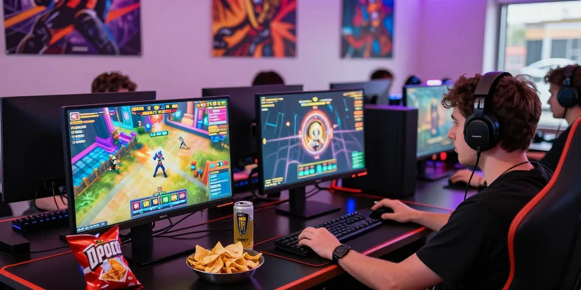Super59, platform bermain slot online dengan pemain antusias di ruang gaming modern.