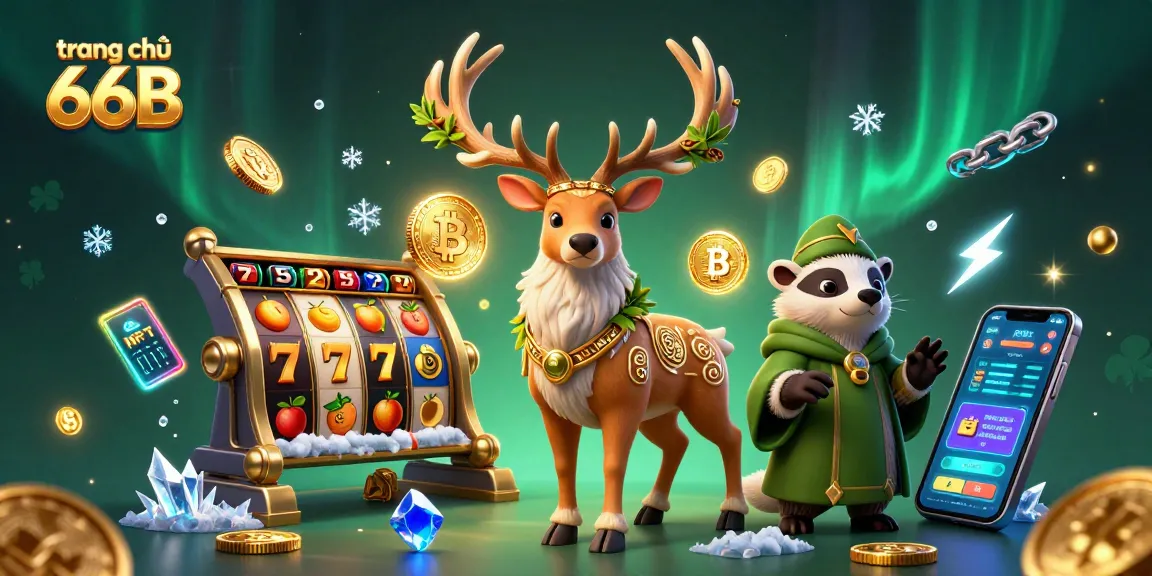 Engage with the vibrant gaming experience at trang chủ 66B, showcasing slot game excitement and crypto elements.