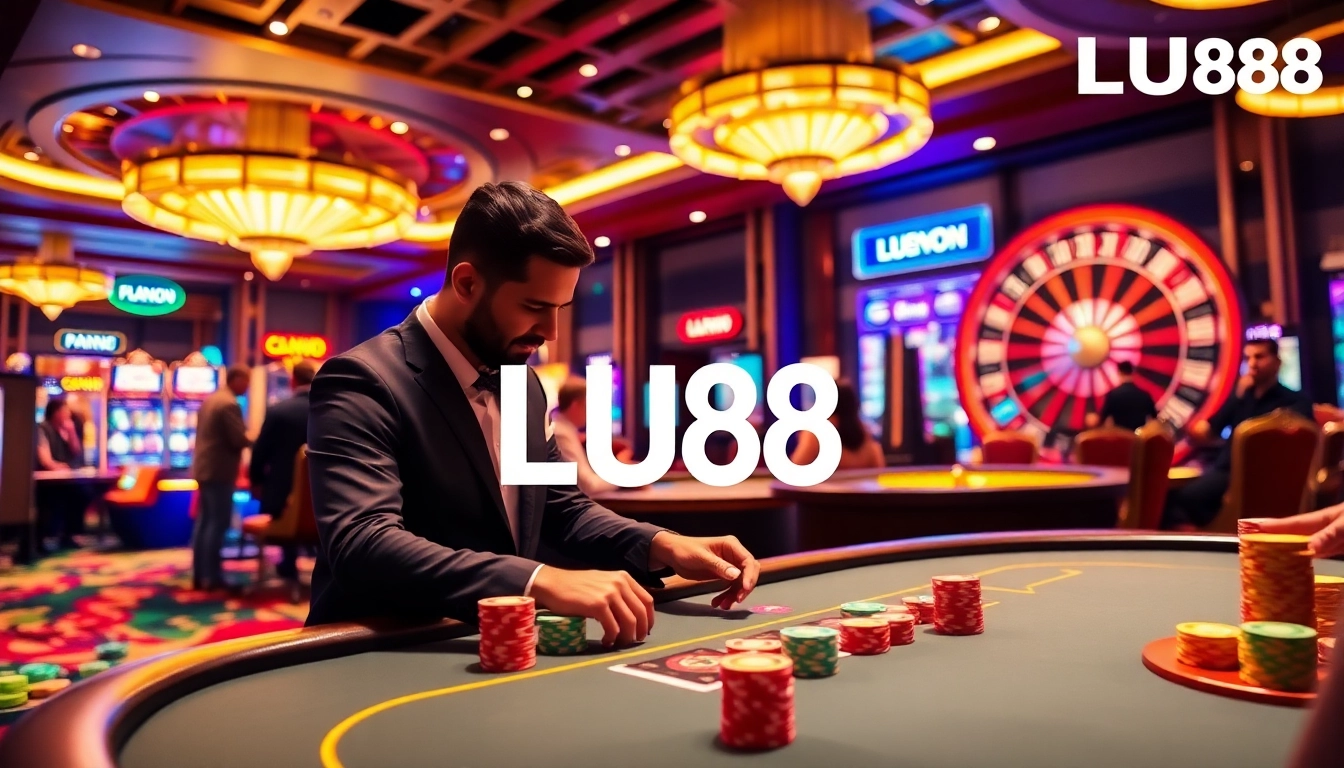 Experience the thrill of gambling at LU88 with professional dealers and vibrant casino games.