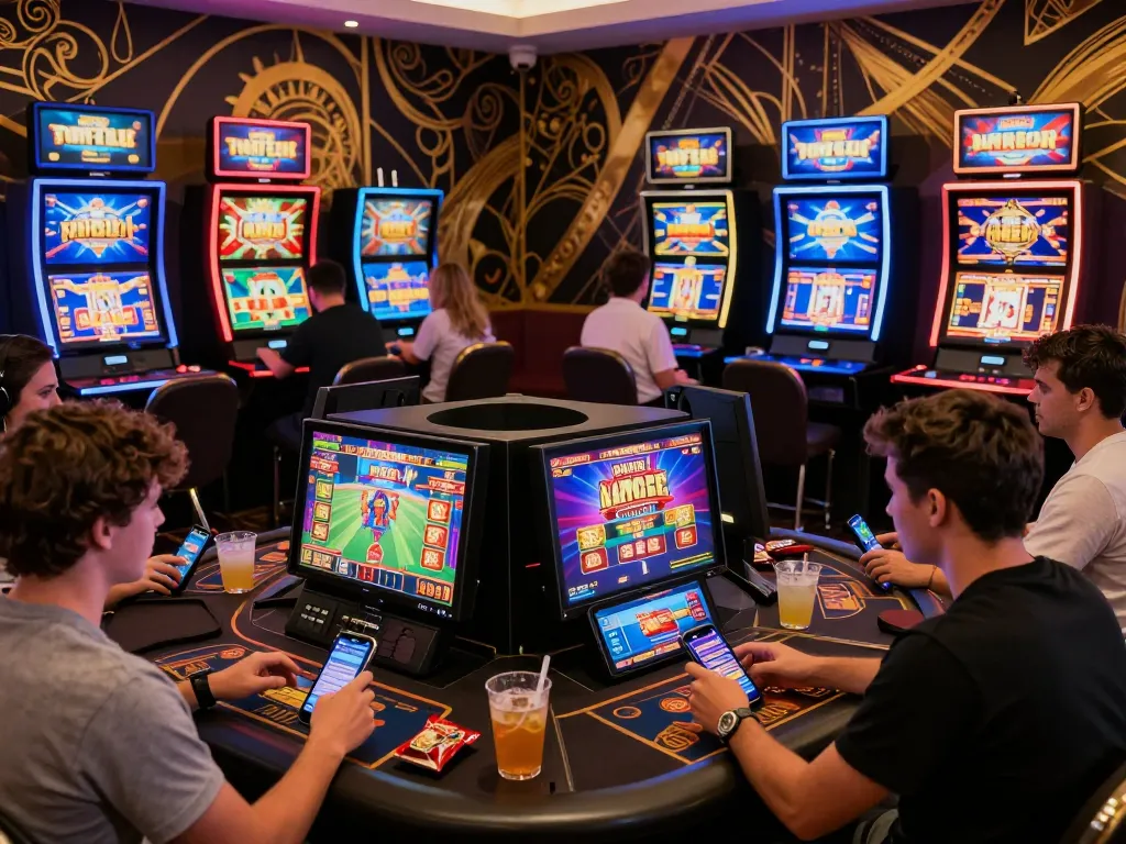 Dynamic online gaming experience at https://god55.agency/ with players enjoying slots and live dealer interactions.