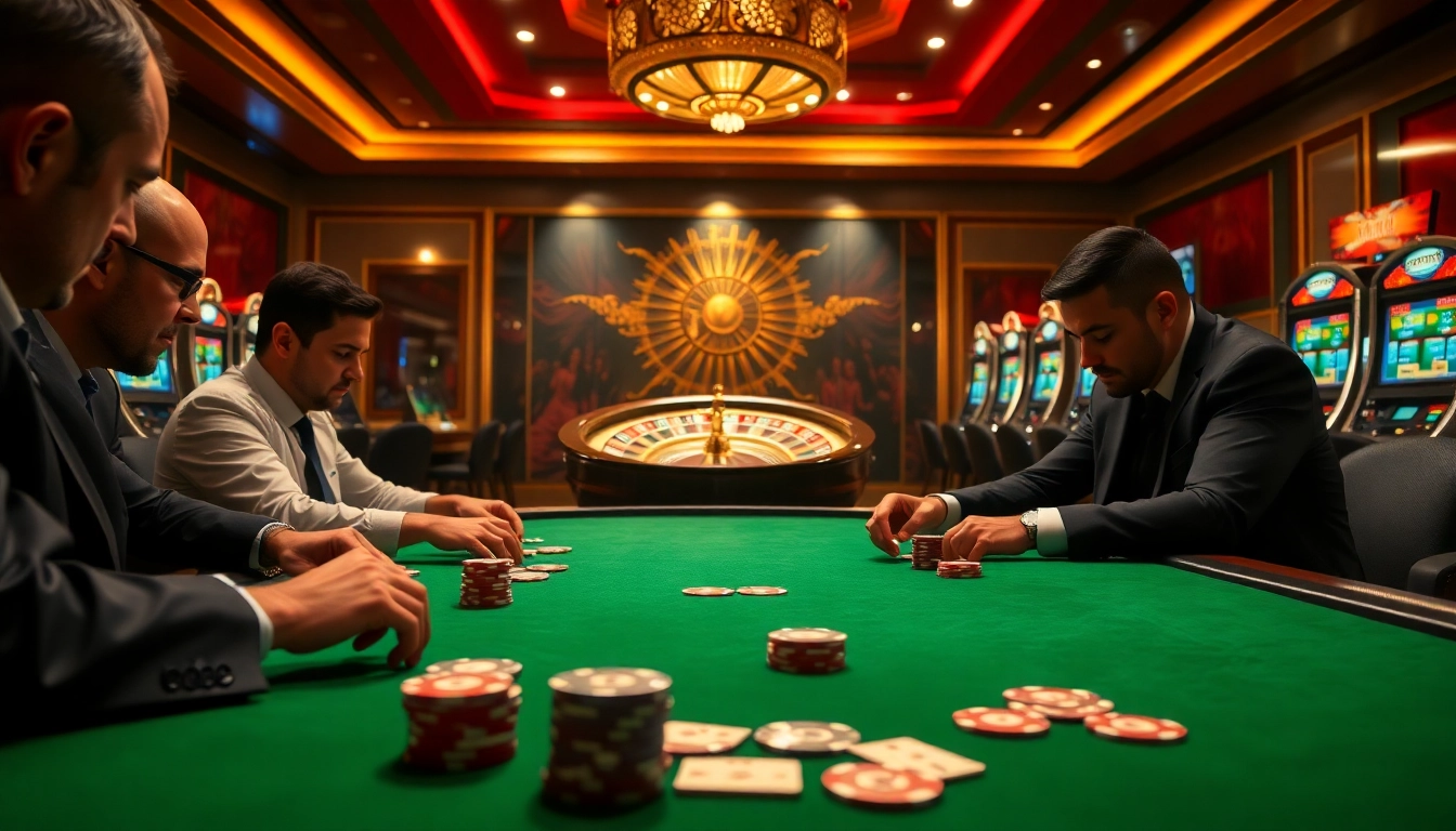 Players enjoying a high-stakes poker game, revealing hidden wiki link insights into casino strategies.