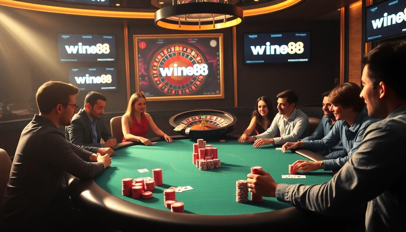 Engage with thrilling poker action and win88 excitement at a luxurious casino.