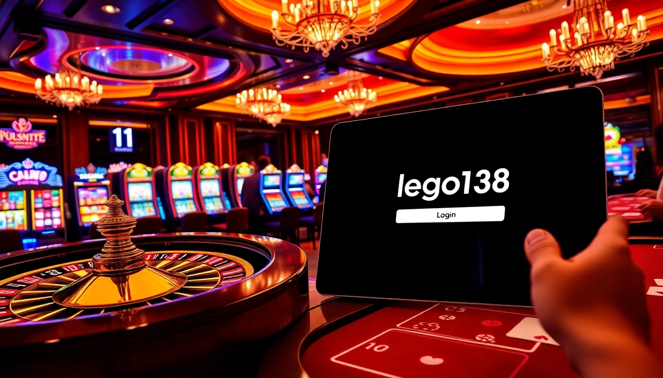 Experience the excitement of online gambling with lego138 login featured on luxurious casino tables.